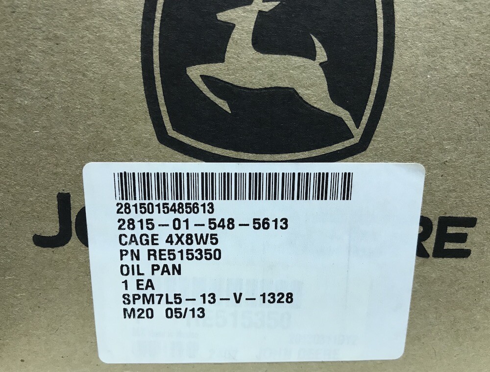 RE515350, John Deere 4024 2.4L Oil Pan