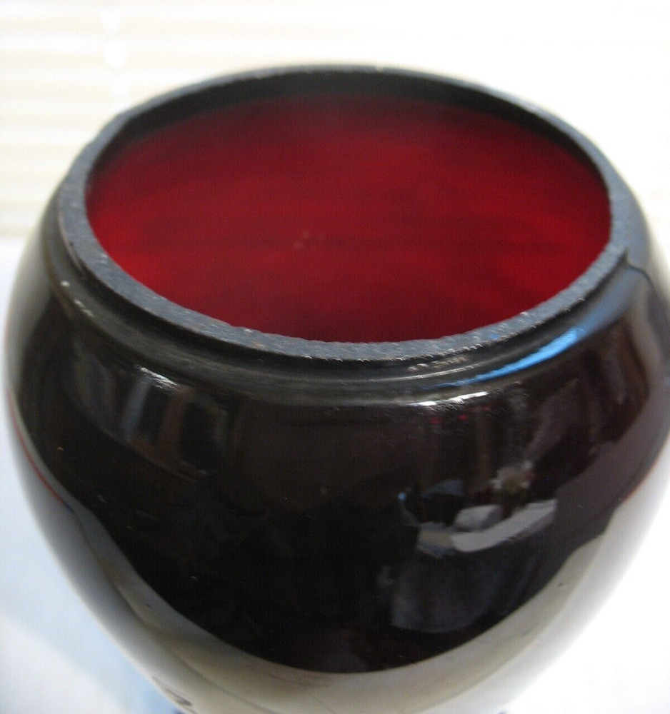 DARK RED GLASS LANTERN GLOBE (#2)