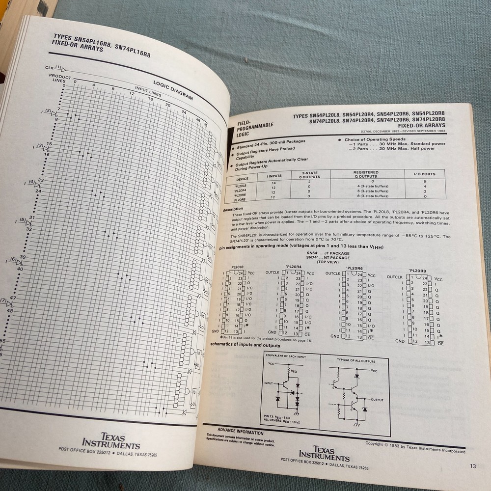 Book Lot Texas Instruments TTL Data V 2 Linear Circuits Field Logic Programmable