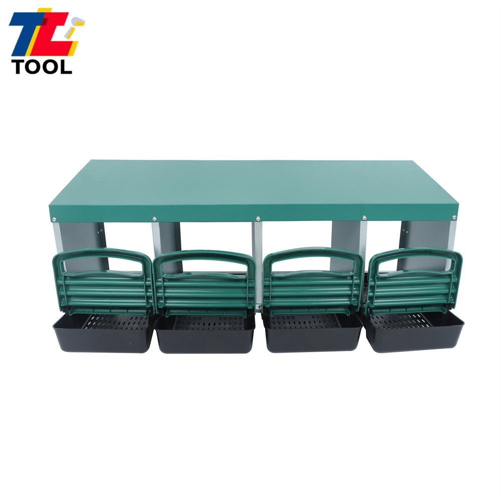 4 Holes Chicken Laying Box Chicken Ducks Eggs Nesting Boxes Rollout Egg Collect