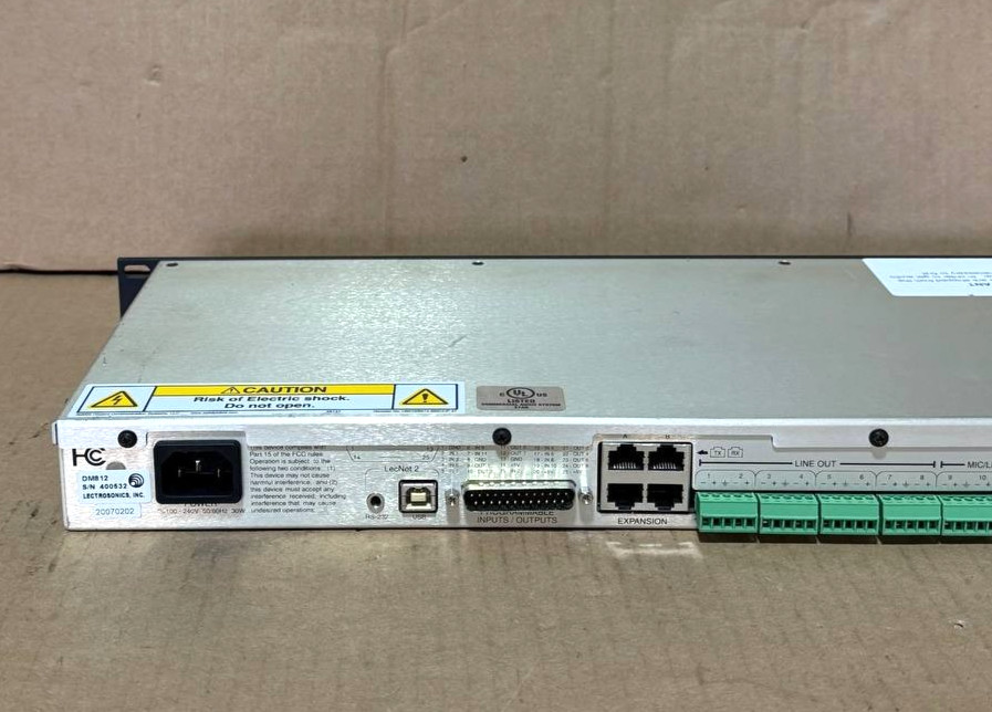 LECTROSONICS INC DM812 DIGITAL AUTOMATIC MATRIX MIXER + DSP