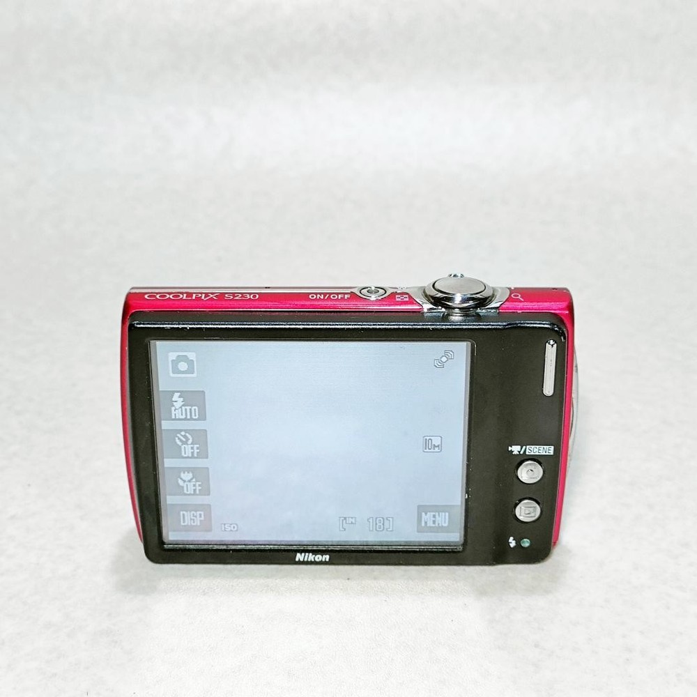 Nikon COOLPIX S230 Compact Digital Camera Red Tested with Accessories