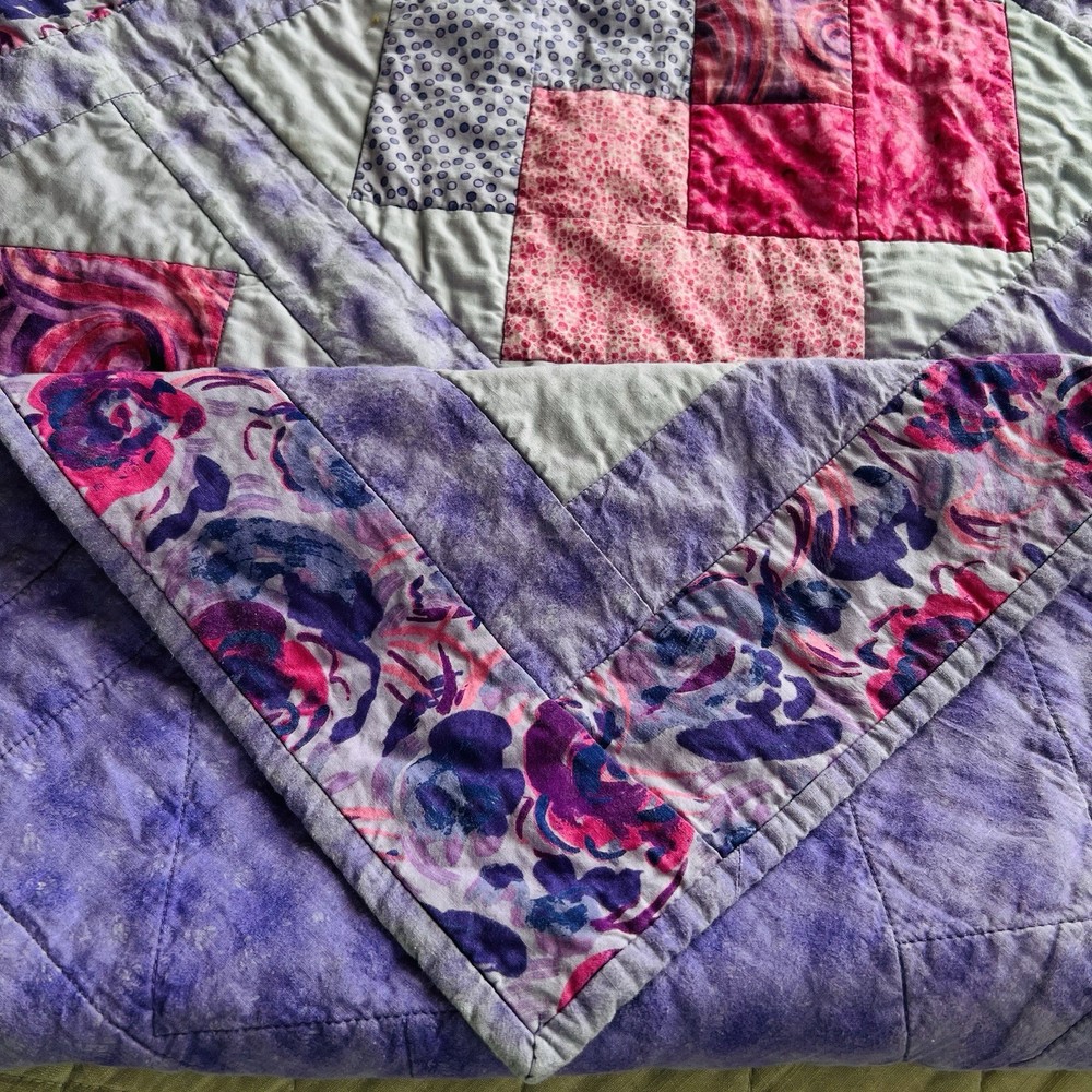 35”x35” Handmade Cotton Quilt.