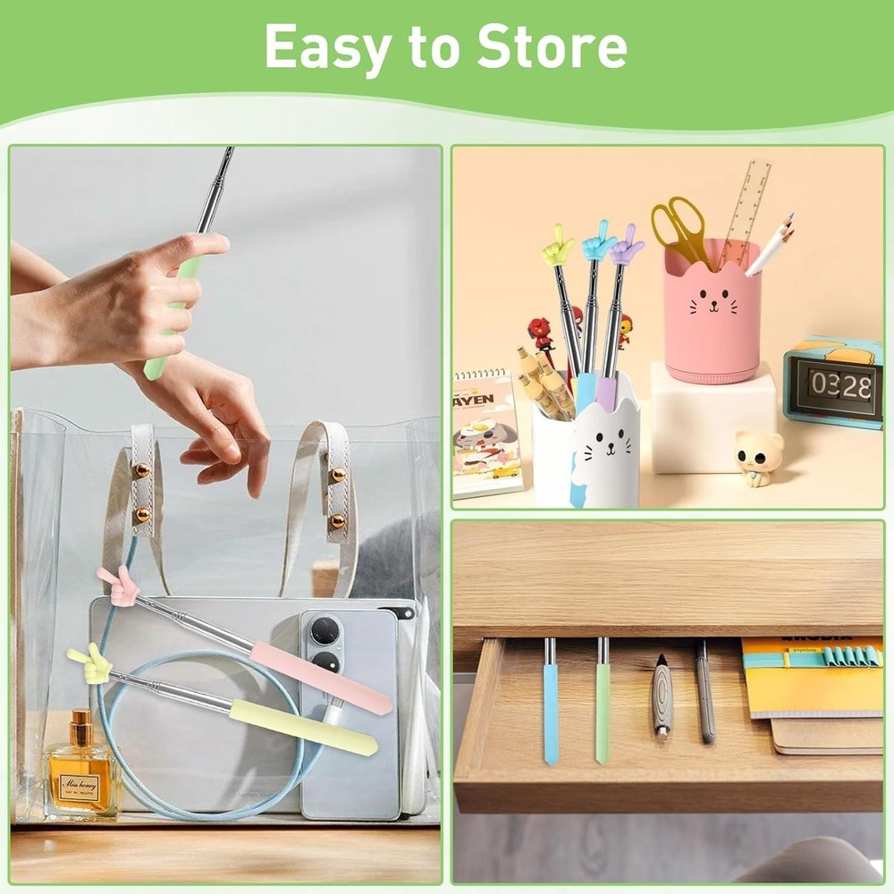 6PCS Pointer Finger Stick, Extendable Colorful Finger Pointer Stick, Mini Ret...
