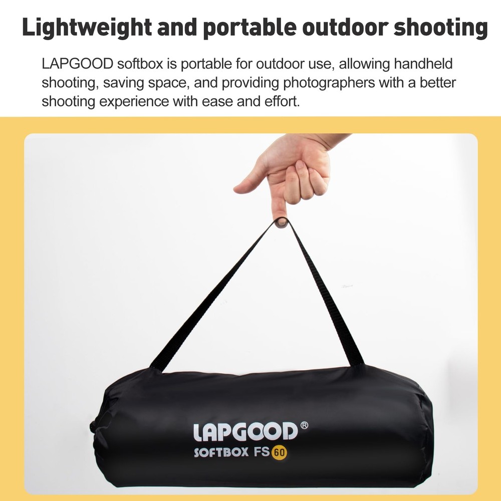 FS60 Softbox 60cm Softboxes, Quick Release Foldable Softbox with Honeycomb Gr...