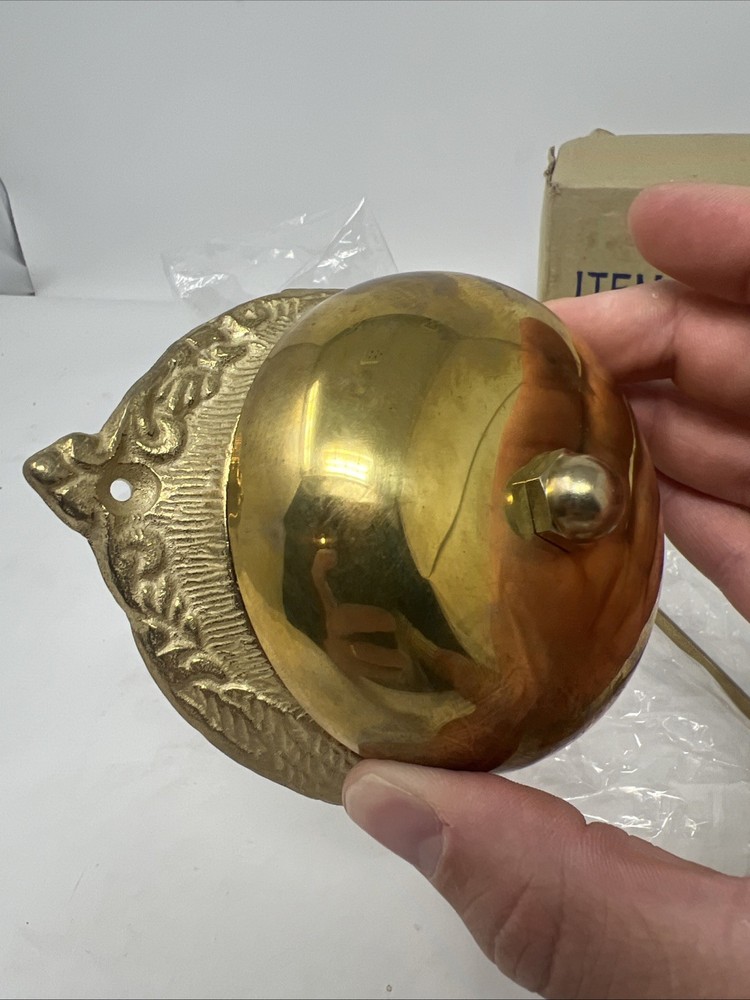 Solid Brass Vintage Mechanical Doorbell Ringer