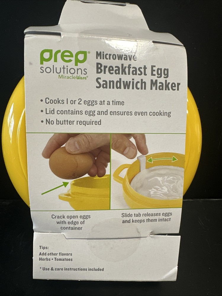Progressive Miracleware Microwave Breakfast Egg Sandwich Maker Egg Patties