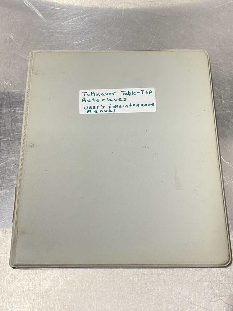 Tuttnauer Table Top Autoclaves - User Guide / Manual /Instruction Book