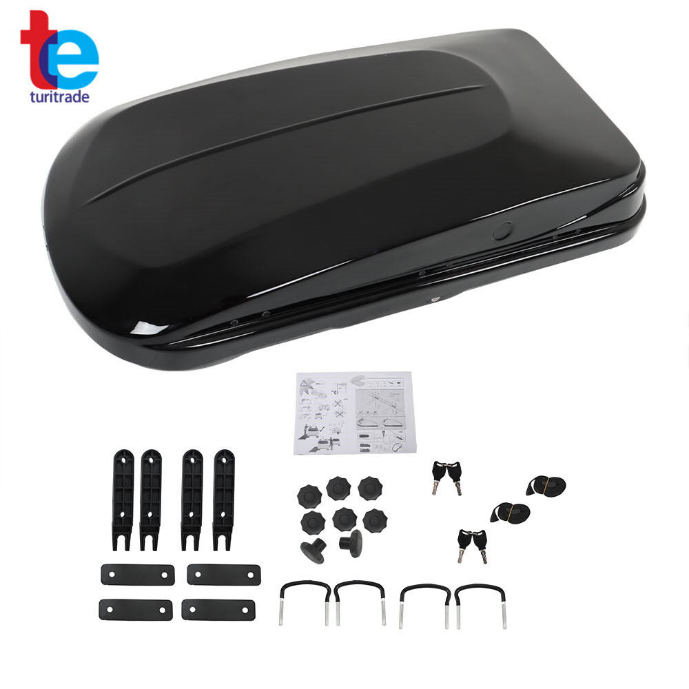 14 Cubic Feet Car Top Cargo Carrier Vehicle Roof Mount Luggage Storage Box 2 Key