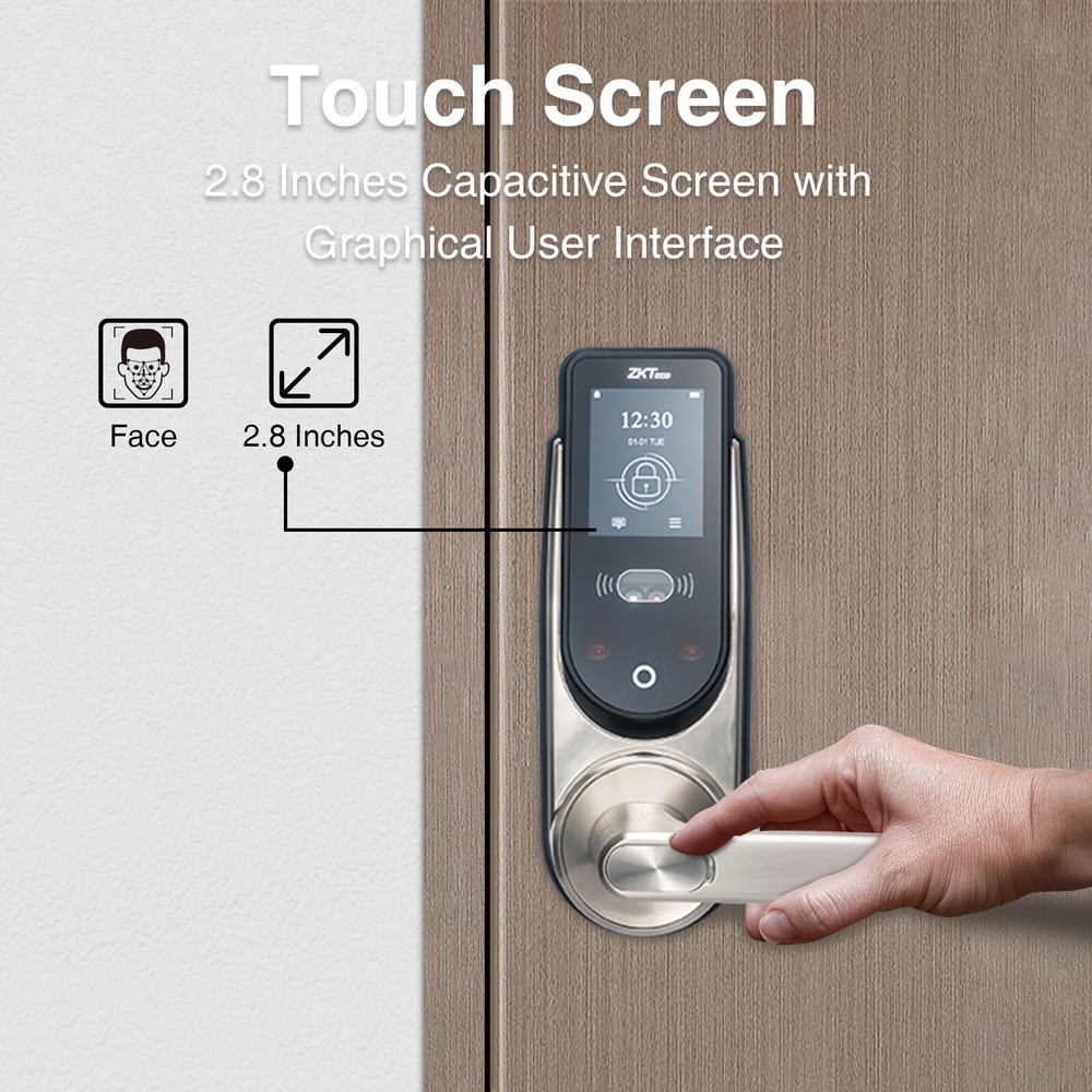 ZKTeco HBL200 Smart Door Lock with Facial Recognition Passcode Biometric Lock