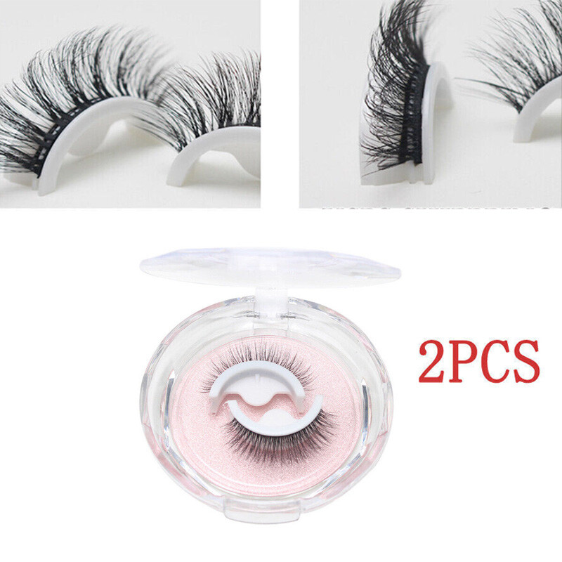 2PC Reusable Self-Adhesive Eyelashes Natural Multiple Reversible Glue-Free #❥