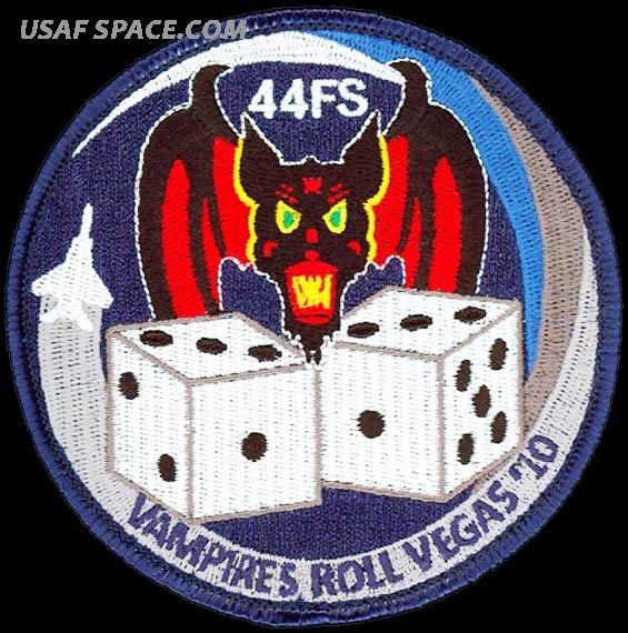 USAF 44th FIGHTER SQUADRON - RED FLAG 2010 - ORIGINAL AIR FORCE VEL PATCH