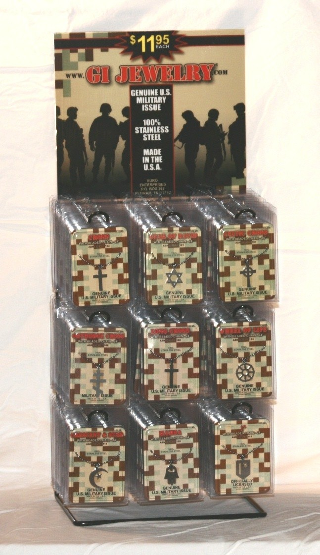 Genuine GI JEWELRY 23 Karat, US Military Pendant CROSS NECKLACE