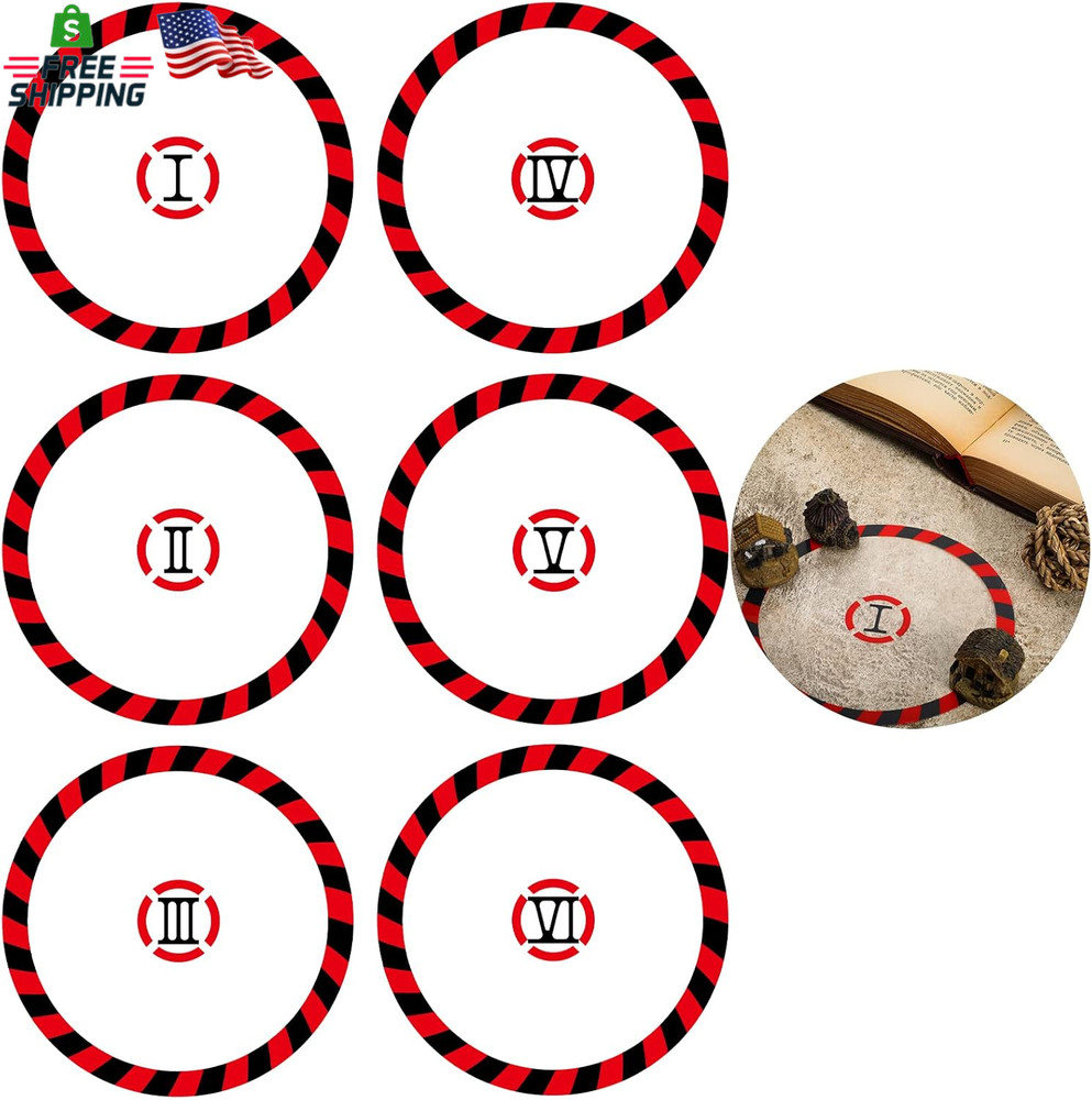 Libima 6 Pcs Objective Point Markers round PVC Objective Marker Gaming Accessory