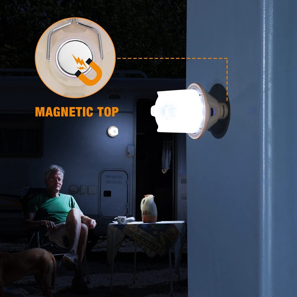 EverBrite 2PC 450LM Camping Lantern Rechargeable Camping Lantern 5 Lighting Mode