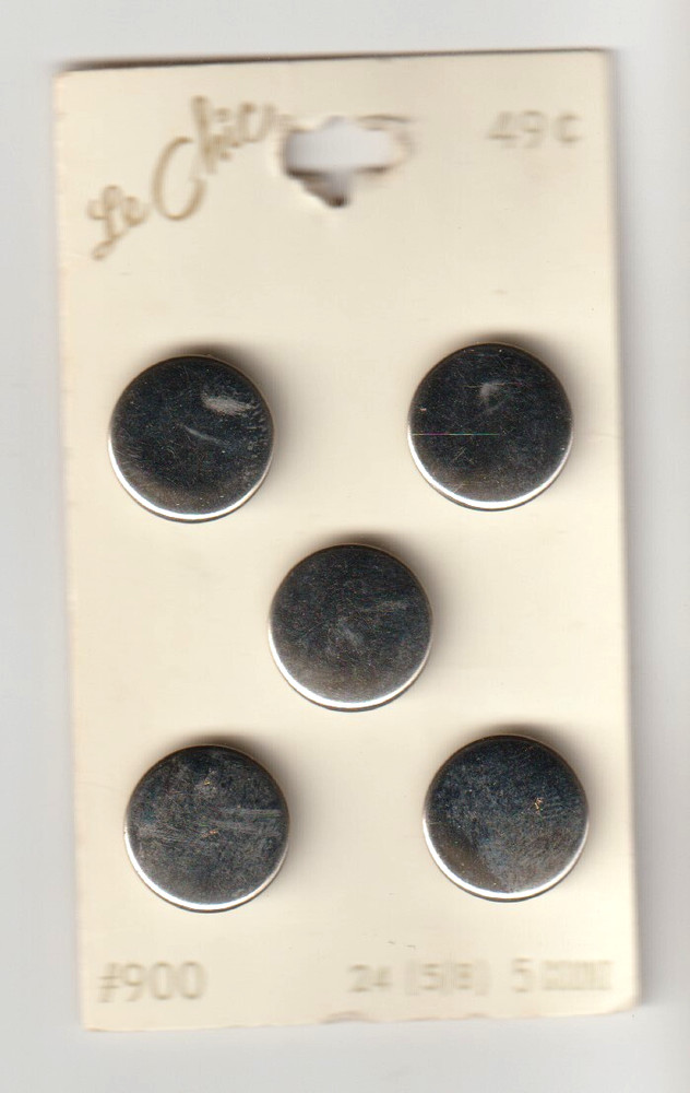 Le Chic Buttons #900 Silver Size 16mm (5/8")