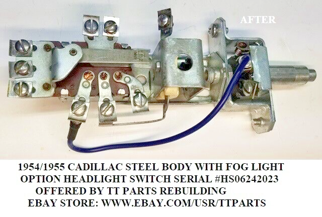 1953/54/55 CADILLAC HEADLIGHT SWITCH WITH FOG LIGHT OPTION TESTED & WORKS