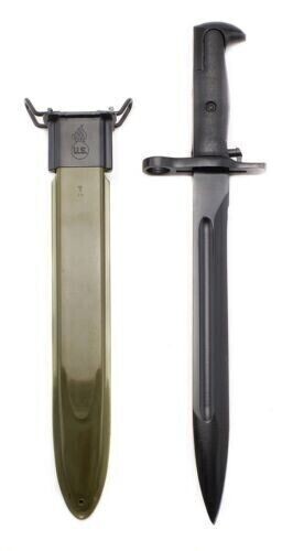 15" WWII US Army M1 Garand Bayonet Knife with Scabbard