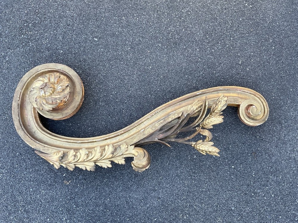 Antique Carved Gilded Artistic Architectural Sculptural Element