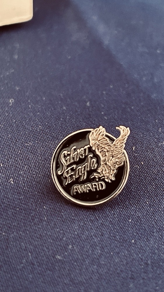 Vintage Boeing Silver Eagle Award Lapel Pin