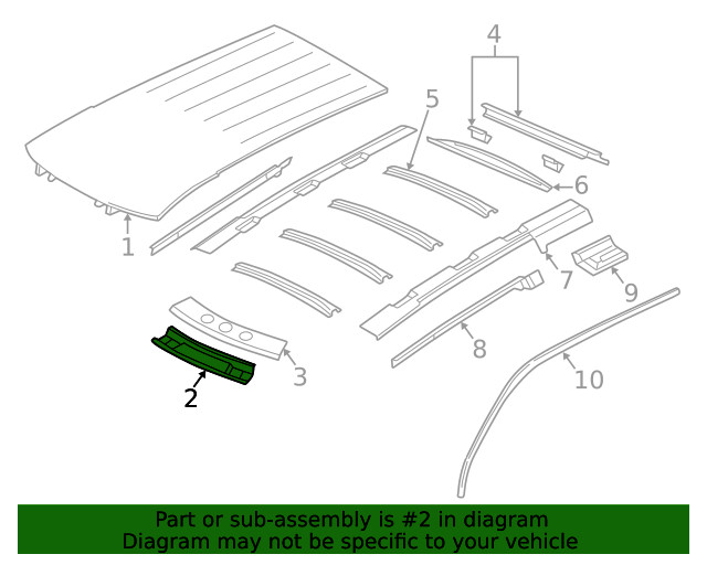 Genuine GM Windshield Header 15110125