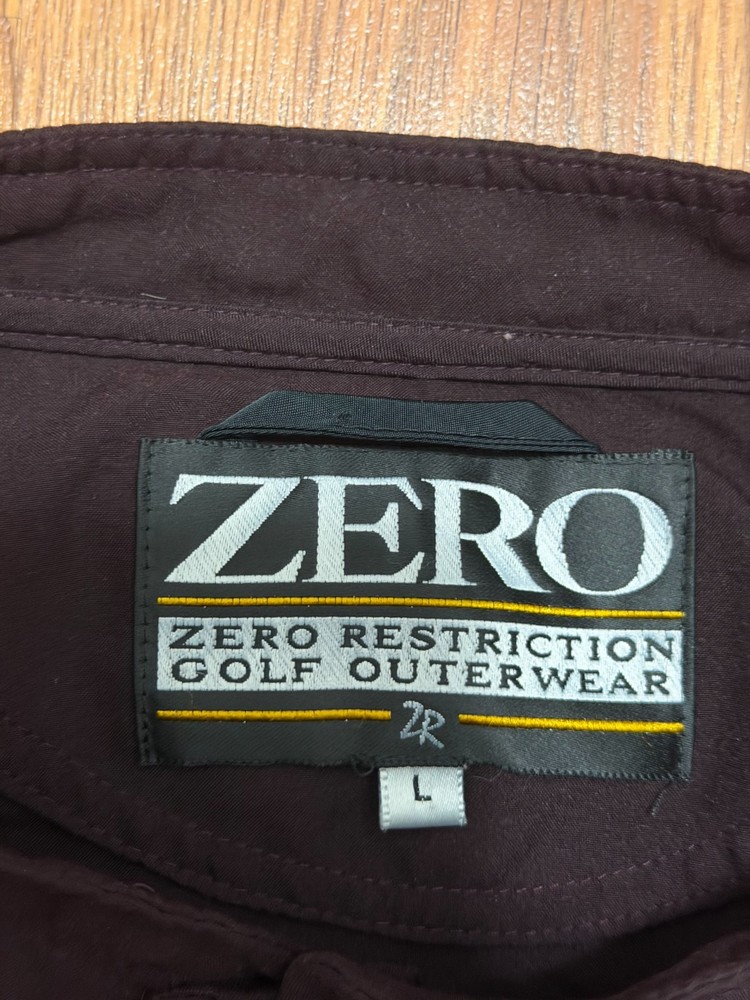 Zero Restriction Pullover Mens Large Golf Windbreaker Mock Neck Lightweight