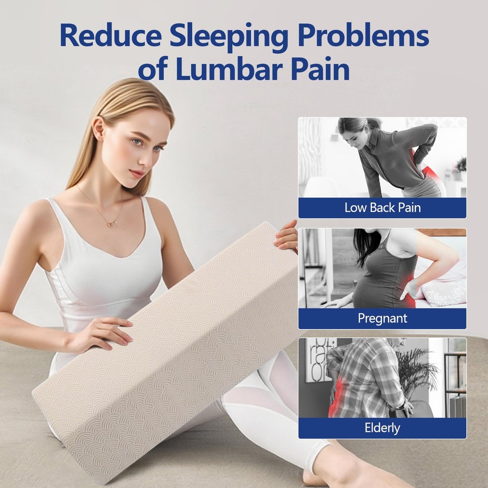 Lumbar Support Pillow for Sleeping Memory Foam Lumbar Support Cushion for Low...