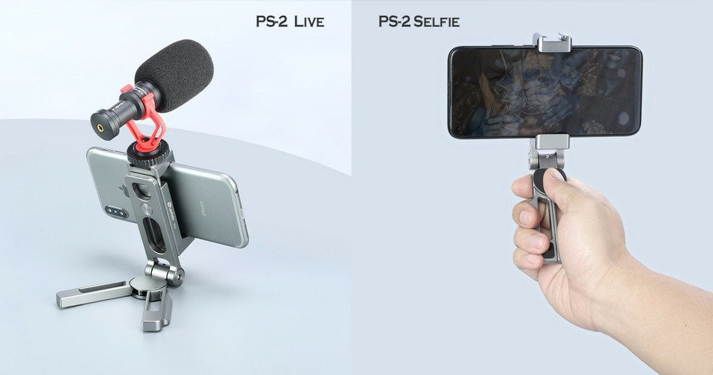 【US Dealer】Leofoto PS-2 Multi-Functional Foldable Cellphone Stand (Silver)