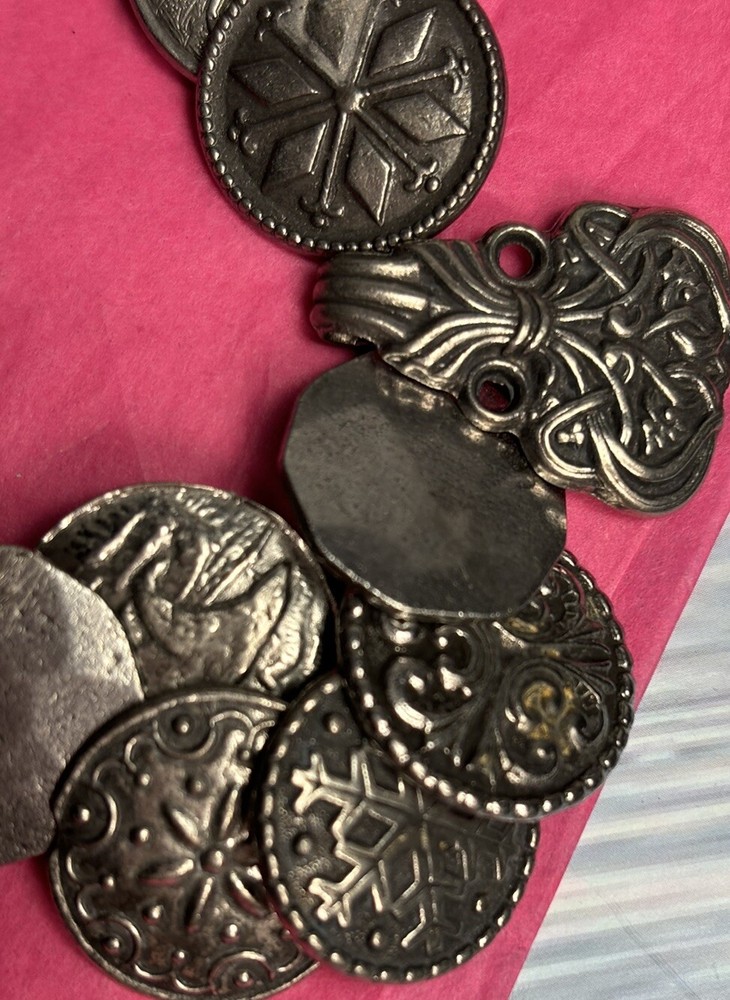 Vintage Pewter Buttons~ 30 Norwegian Factory Errors.