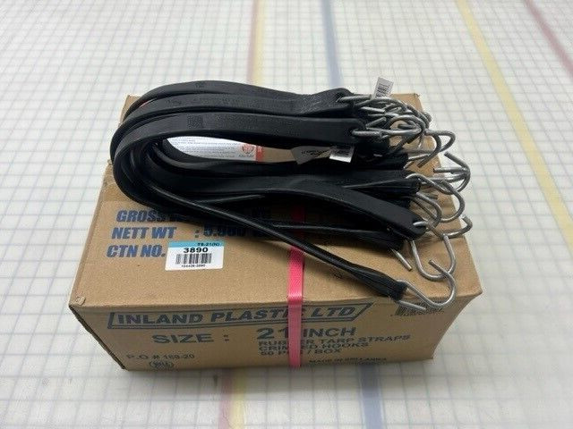 40 Pack 21" JB Heavy Duty NATURAL RUBBER Tarp Strap Tie Down Tire Chain Bungees