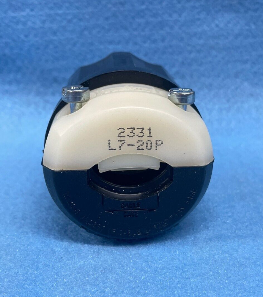 LEVITON 2 POLE 3 WIRE GROUND PLUG LOCKING 2331 20A-277V