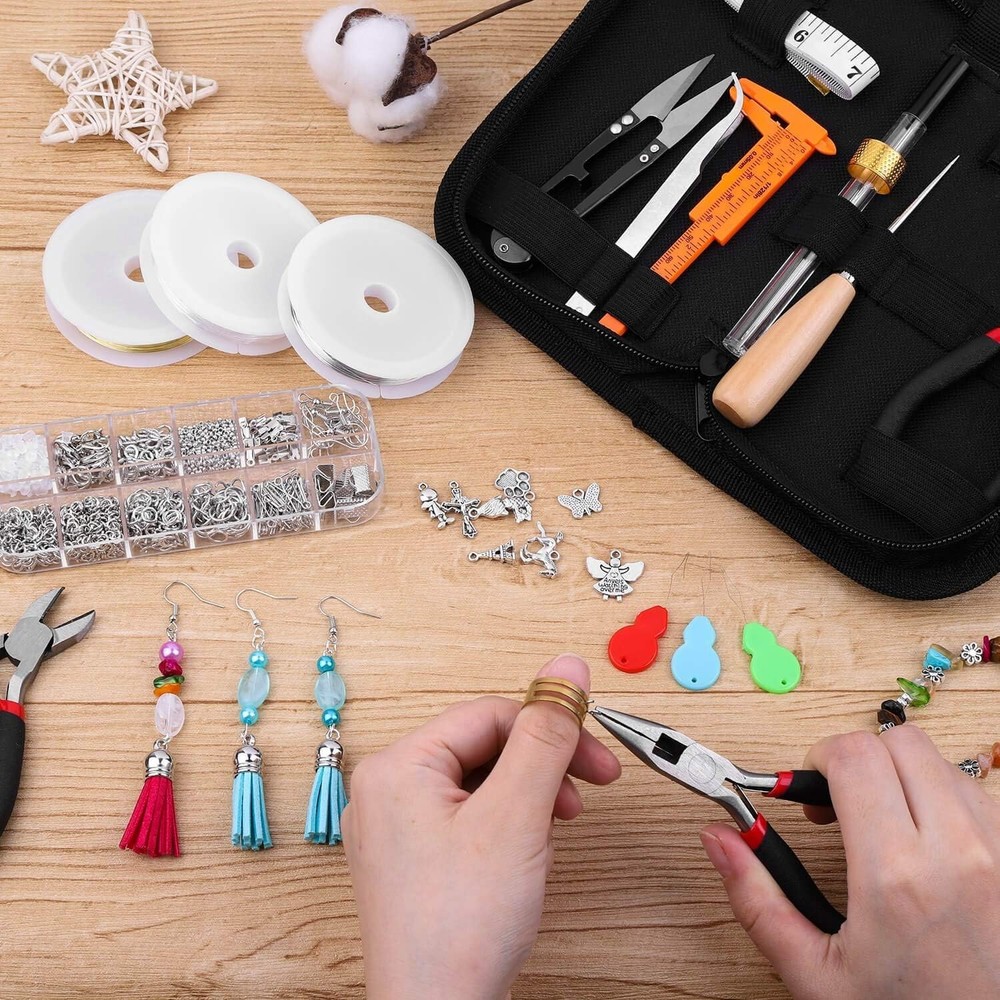 Complete Jewelry Making Kit with Tools and Charms