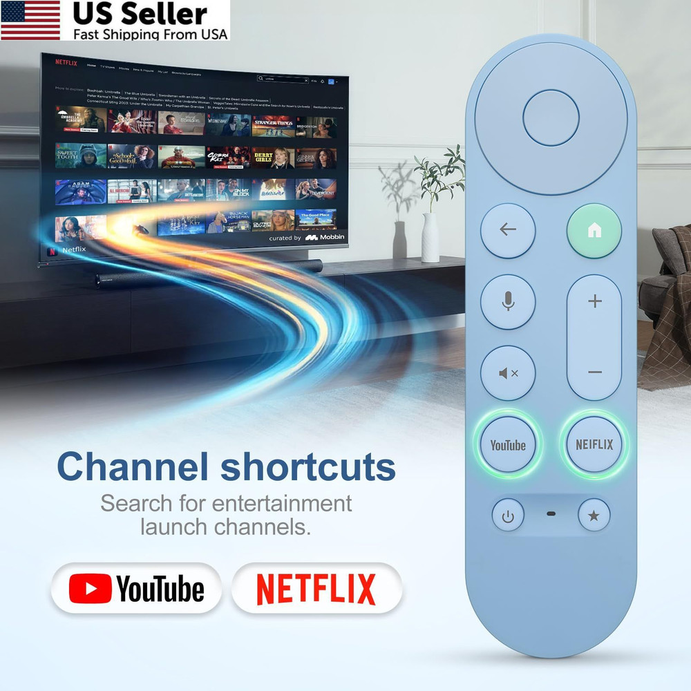 Voice Replacement for Google Chromecast Remote（Blue）, Blue