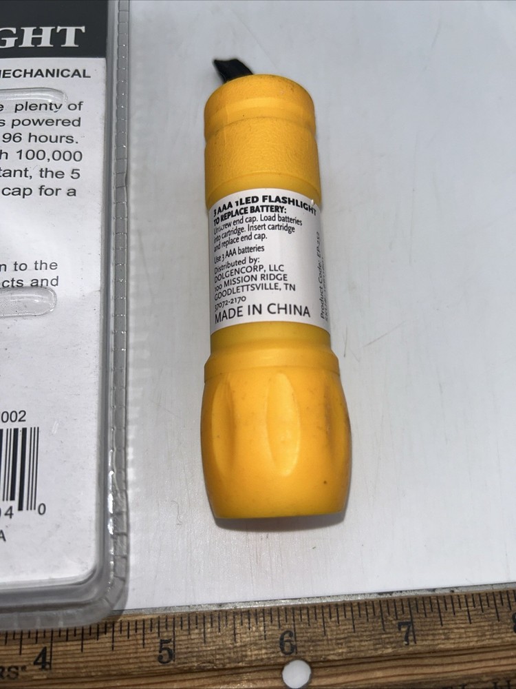 LED Hat Clip Battery Headlamp 5 Light + Small LED Flashlight AAA Batteries NOS