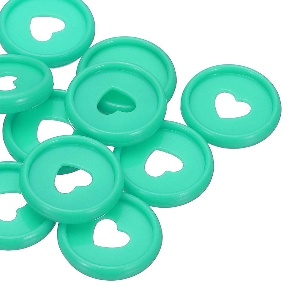 24mm Plastic Book Binding Discs, 11 Pack Expansion Discs Heart, Green