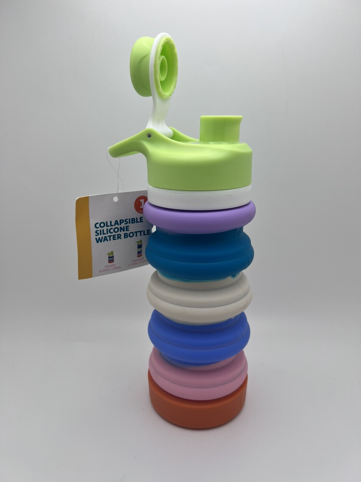 Collapsible Water Bottle Target Bullseye Playground Multicolor