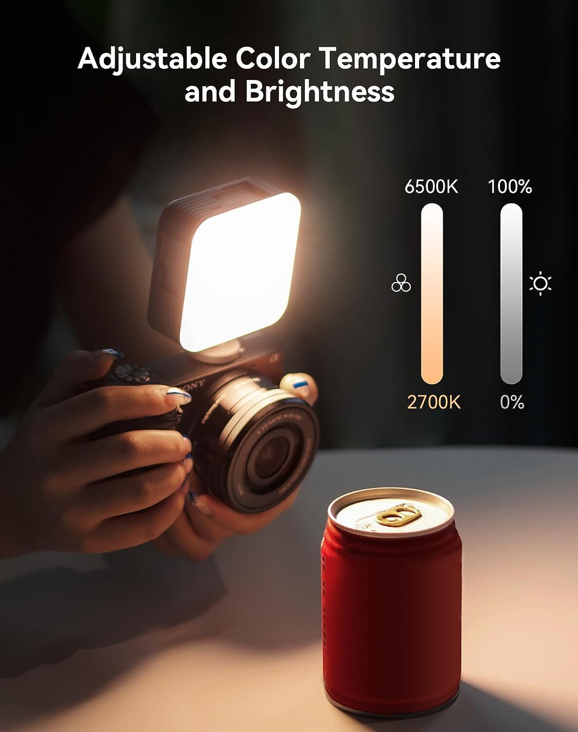 SmallRig P96 Mini Video Light, LED Camera Light With 2200mAh Battery -Outlet