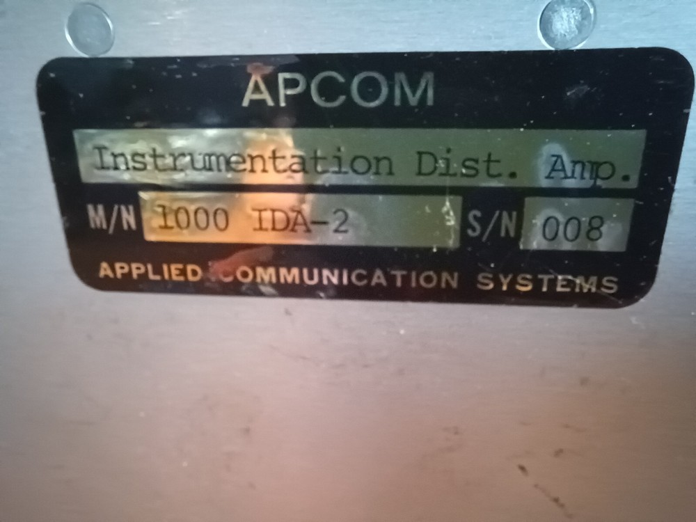 APCOM Applied Comm's Sys Instrumentation Distribution Amplifier Mdl 1000 IDA-2