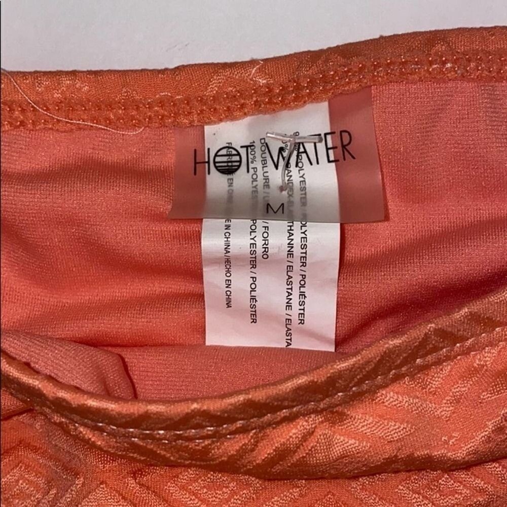 Hot Water Orange Rust Swim Bikini Brief Bottom M