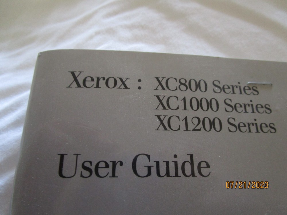 Xerox XC800 Series User Guide book