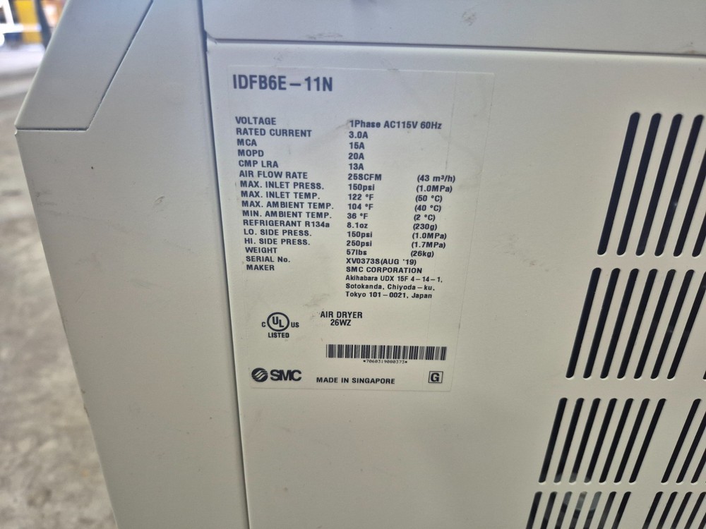 SMC IDFB6E Refrigerated Air Dryer