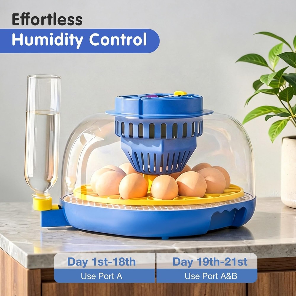 Chicken Egg Incubators for Hatching Eggs, 12 Egg Incubator with Automatic Egg...