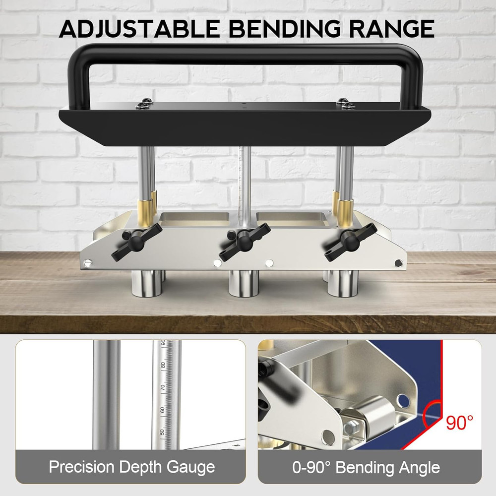 Durable Adjustable Rebar Bender with 0-90° Bending Angle