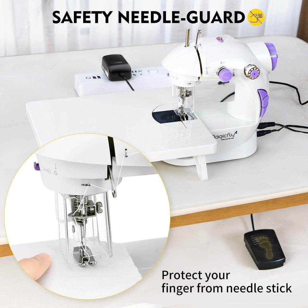Mini Sewing Machine with Extension Table, Dual Speed Portable Sewing Machine ...