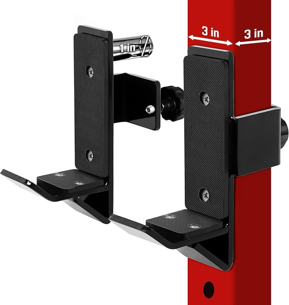 Noise-Reducing J-Hooks for Power Racks - 3x3 Compatibility-
