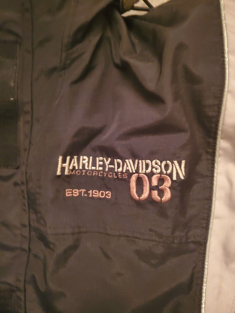 2003 Harley-Davidson Anniversary Edition reflective rain suit. Medium.