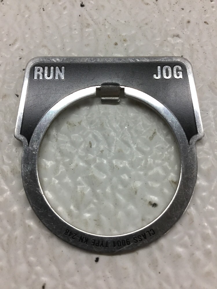 Square D 9001 KN-248 Push Button Legend "RUN/JOG"