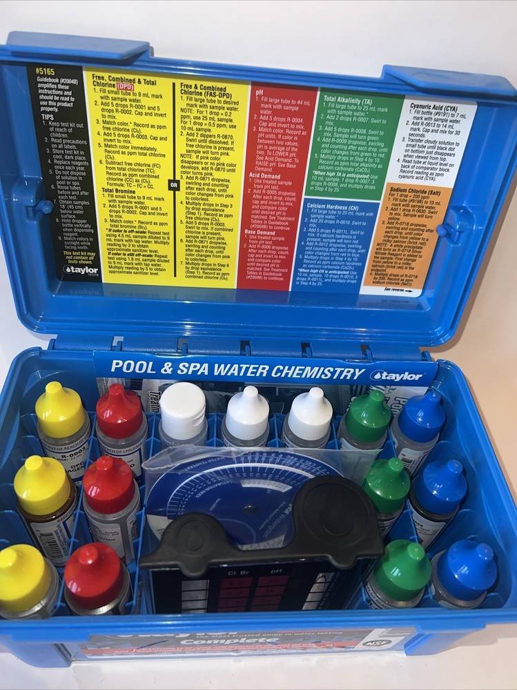 Taylor K-2005 Complete DPD High Range, 9-in-1 Pool & Spa Test Kit . Free Ship…..