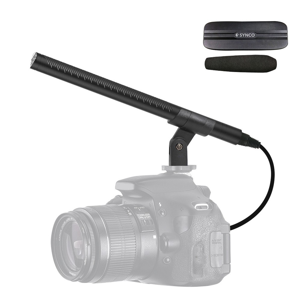 Shotgun Microphone, SYNCO-Mic-D2-Hyper-Cardioid-Directional-Condenser-Mic XLR