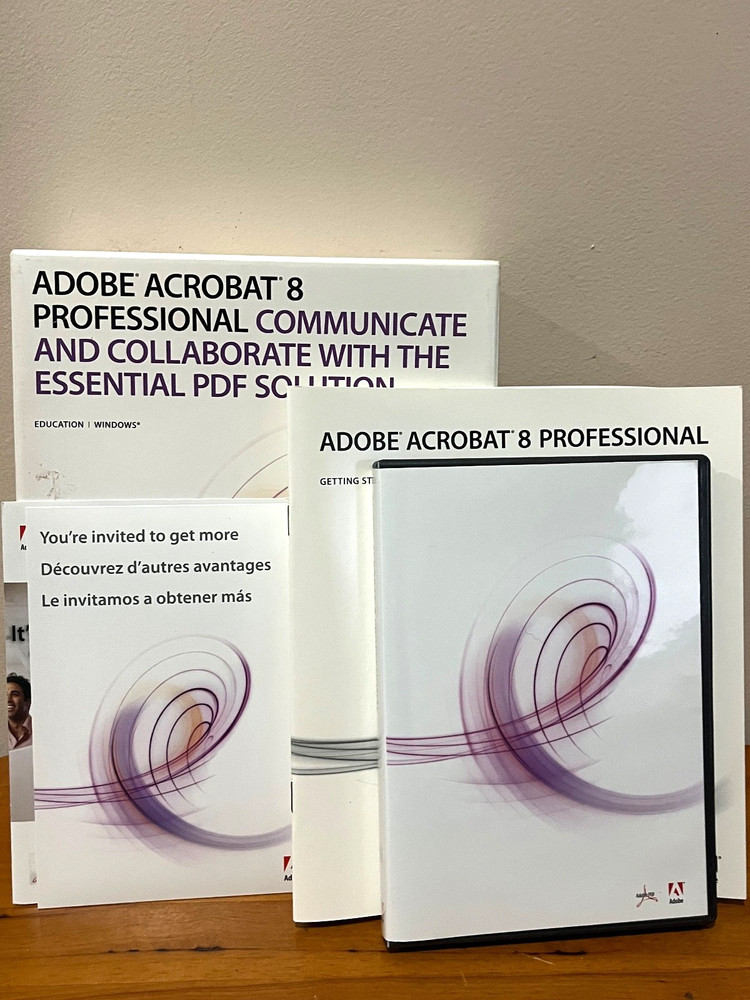 Adobe Acrobat 8 Standard software Professional 22020369 Education New open box